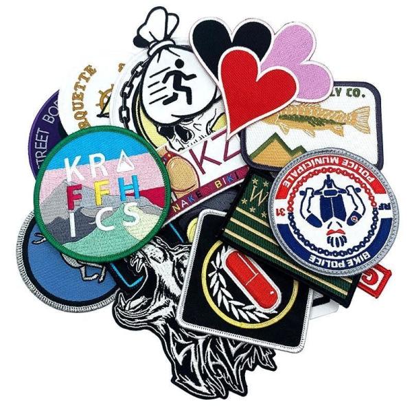 3D Custom Fabric Embroidered Patch Badges for Decoration Sequins Clothing