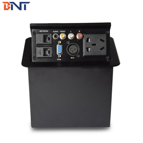 Multi Function Desktop Power Sockets , Conference Black USA Power Plug