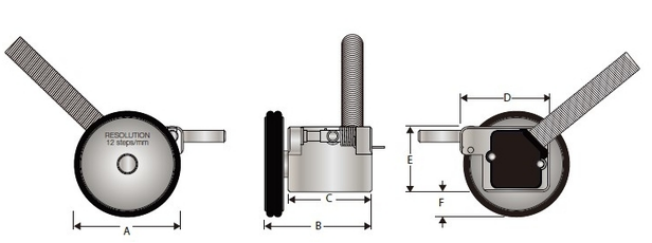 TMTeck Universal Mini-Wheel Encoder, Compatible with Olympus NDT Standard PA Wedges for Phased Array UT Inspection