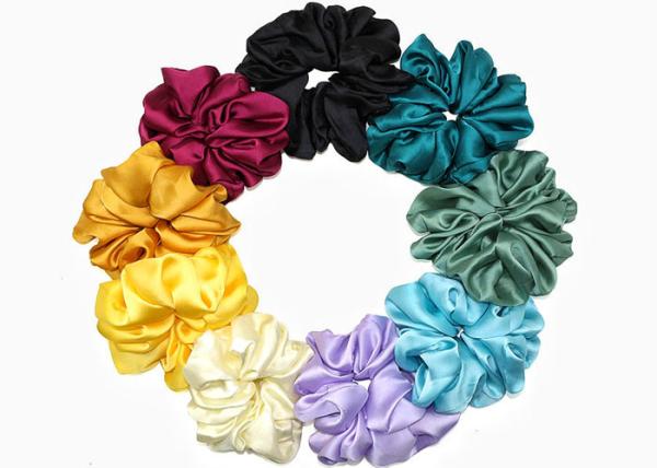 wide satin large violet yellow scrunchies head rope Japanese Korean lady Yiwu accessories