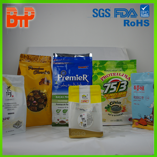 Personalized Custom-Shaped Food Grade Candy Bags-Re-sealable Recyclable Transparent Stand-Up Packaging Pouches Pattern