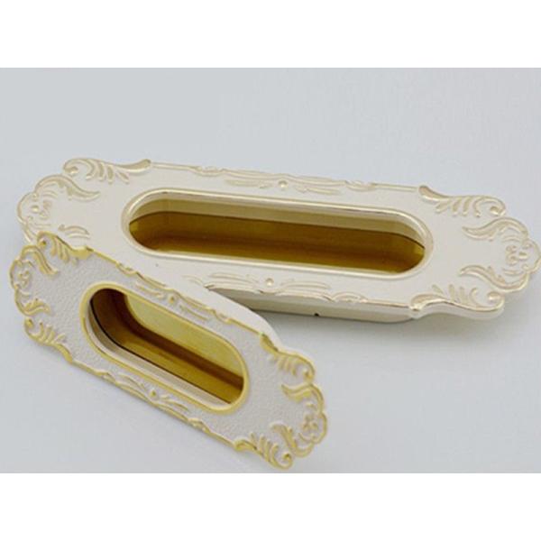 Furniture 32mm Hidden Kitchen Door Handles White Elegant Style Decoration Conceal  Dresser Pulls