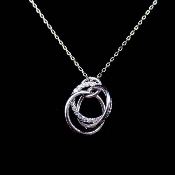 Fashionable Heart Shaped Necklace , 925 Sterling Silver Pearl Necklace
