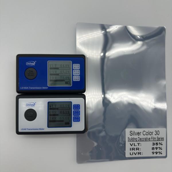 Película para ventana decorativa NASIDO Silver 30, resistente a la suciedad, personalizable