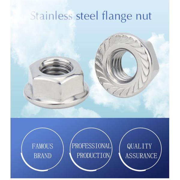 Din6923 Grade M4-M16 Stainless Steel Bolt Hexagon Flange Nuts