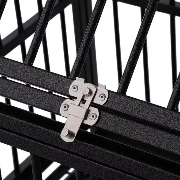Black 38 Inch Heavy Duty Pet Cage for Large and Medium-Sized Dogs Stylish Design