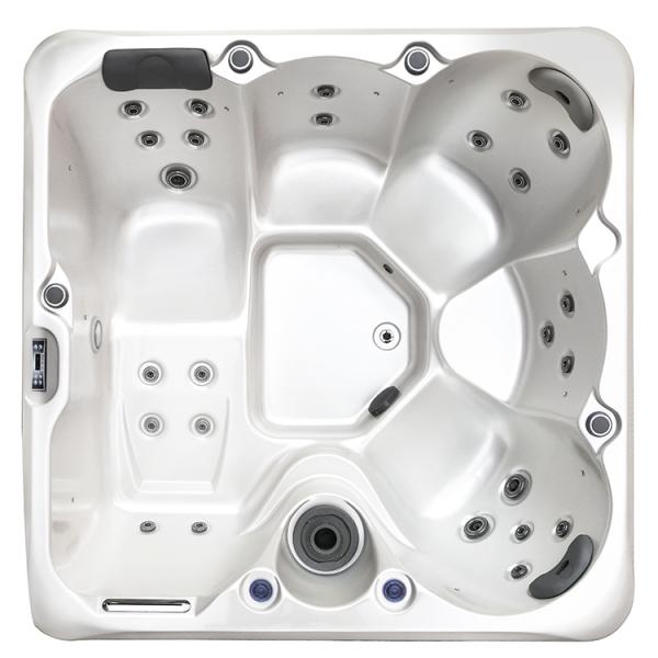 Modern Design American Acrylic Freestanding Hot Tub with 5 Years Warranty and 1900x1900x800mm Size for 4 Seats + 1 Lounger