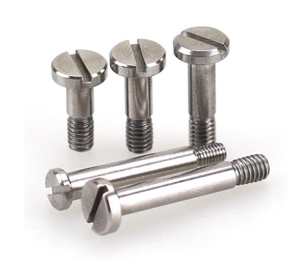 Stainless Steel Slotted Head Shoulder Screws Wheel Bolts With Metric Thread
