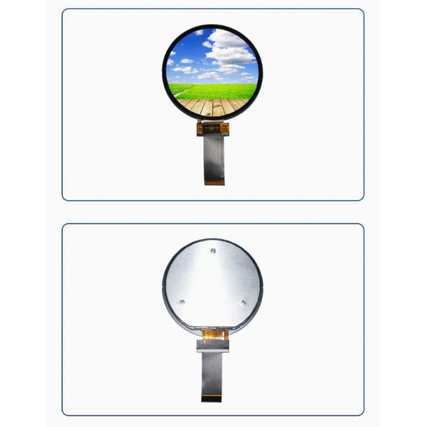 3.6-Inch Round LCD Display Module | 544×506 Resolution, 900cd/m² High Brightness for Industrial Gauges & Equipment Dashboards