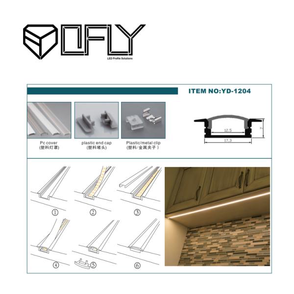 Изготовитель Китая утопил мягкий Lamplight для того чтобы анодировать профиль 17*8mm СИД алюминиевого сплава