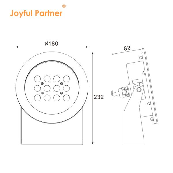 Jardim LED luz subaquática IP68 colorido à prova d'água LED focos externos