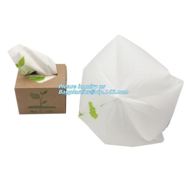 100% biodegradable compostable drawstring non plastic trash bag customized, eco biodegradable compost plastic drawstring