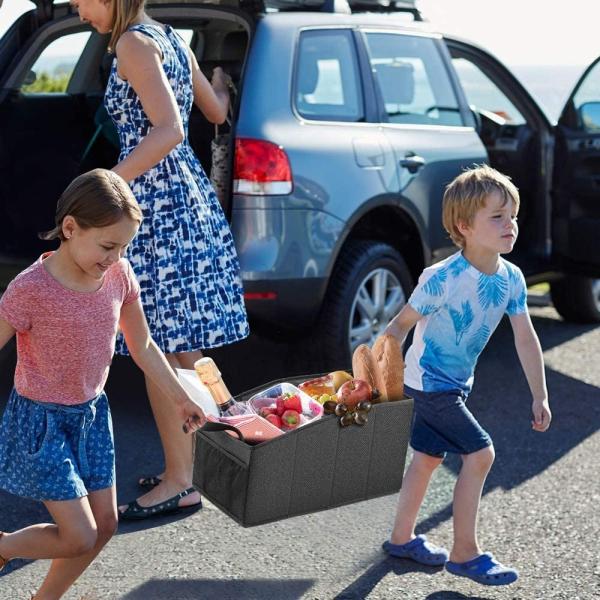 Carros de compras grandes organizador bolsas de comestibles plegable delantero trasero asiento camión 19X10X10