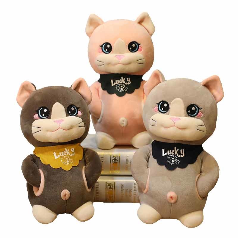 Игрушка плюша кота дружелюбных 20cm OEM детей кожи милая