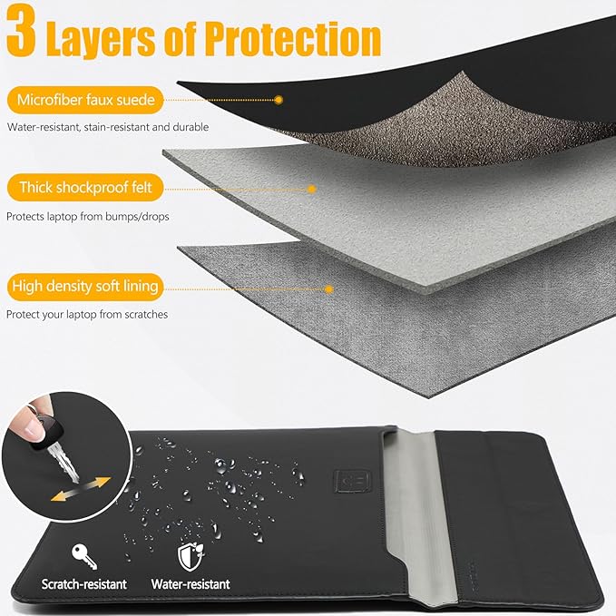 Laptop Sleeve Case with Stand Come with a Practical Pouch for Mouse Battery Power Bank Accessories Wholesale OEM/ODM/Private Label