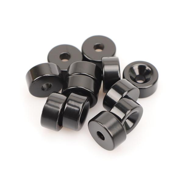 NdFeB Magnet Round Counterbore Special Shape Black Epoxy Coating Grand N42 magnet SST test over 96 hrs