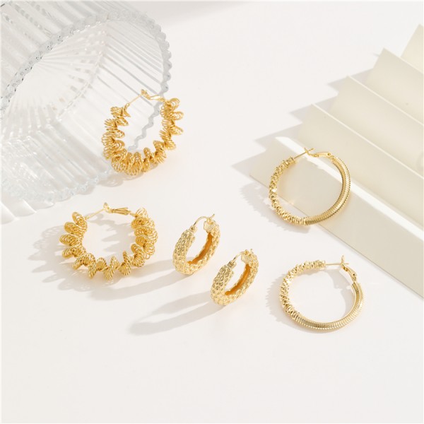 High Quality Brass 14K Gold Plated Hoop Earrings for Women
