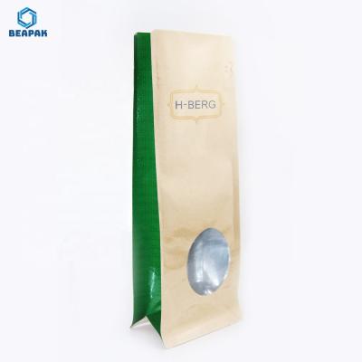 Empacotamento biodegradável da farinha do mini papel inferior quadrado do pão