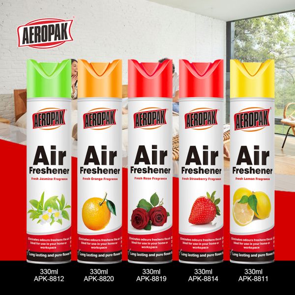 Aeropak 330ml Eco-Friendly Aerosol Rose Scent Air Freshener Spray for Home & Car Indoor Use Long Lasting