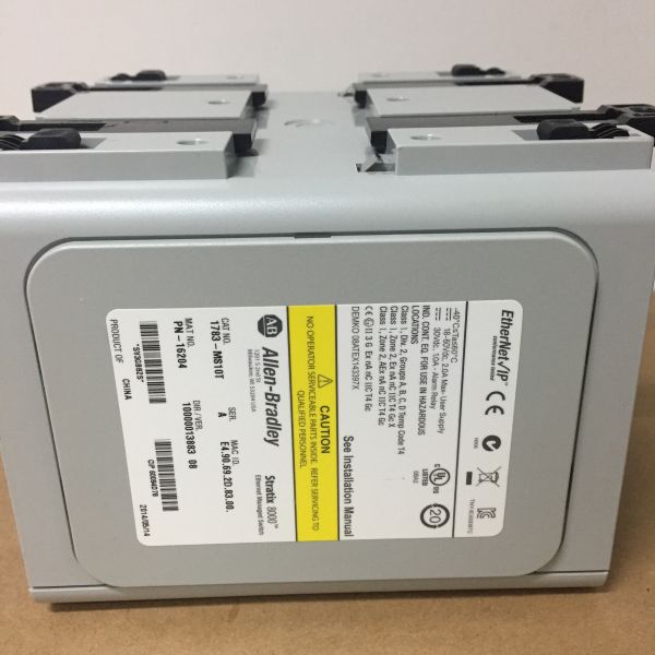 Allen-Bradley 1783-MS10T Stratix 8000 managed switch with up to 8 Ethernet copper ports and 2 Combo ports