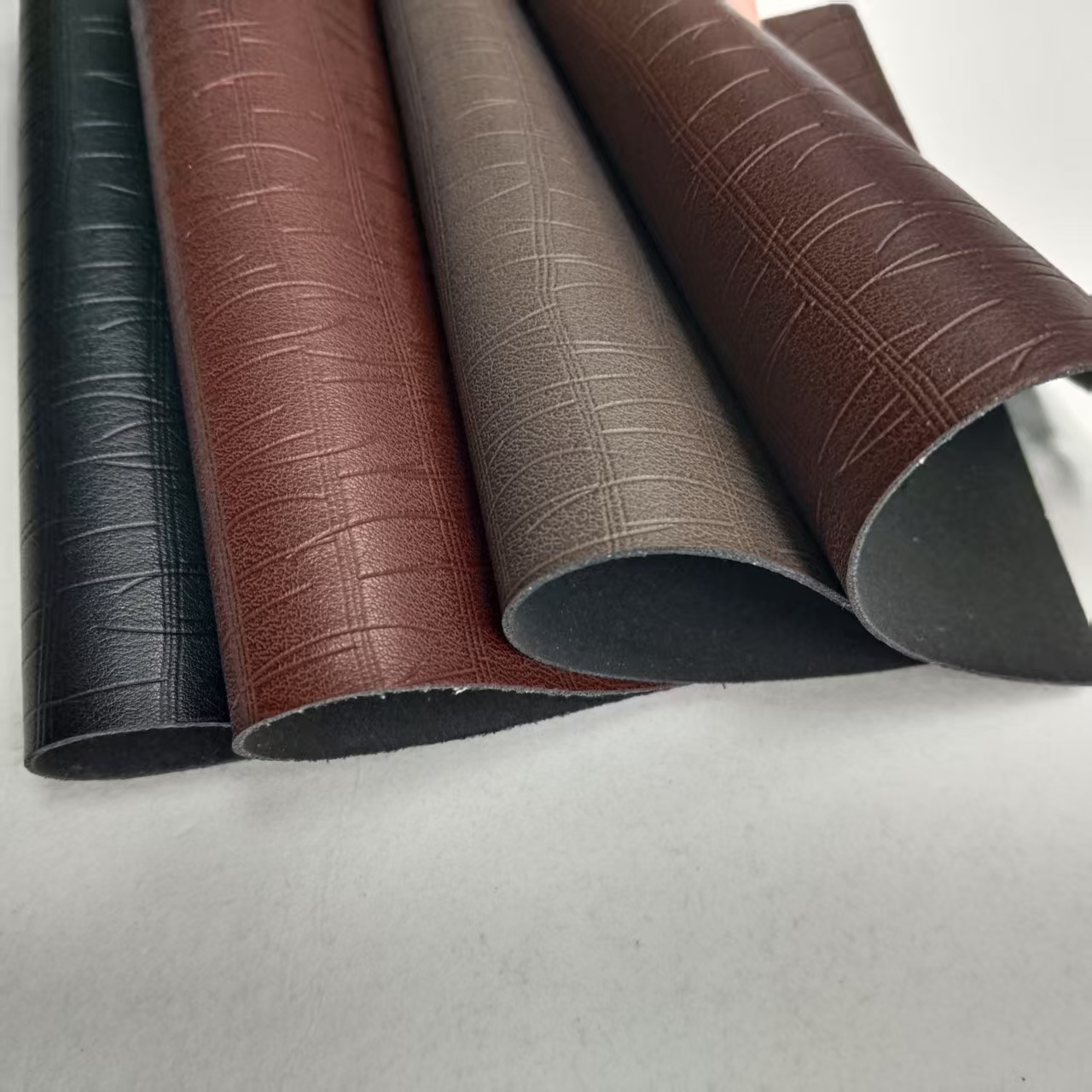 High Quality Durable Leather China Wholesale Soft Decorated PU  Vegan Faux Leather for Making Shoe Upper Material