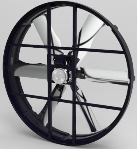 Industrial Exhaust Fan Motor 2000w/2.7hp 380-480V with 72-inch blade for Large Spaces and  farm
