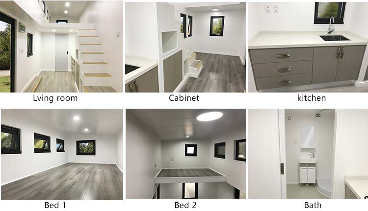 Factory Direct Light Gauge Steel Prefabricated Tiny House On Wheels With Thermal Metal Siding