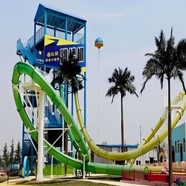 Vertical Big Loop Water Park Water Slide 16-20m Height