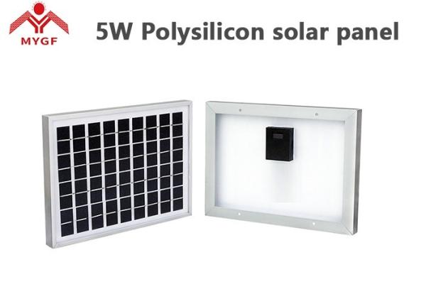 5 Watt Polycrystalline Solar Panel Alu Minum Alloy Anodized Weather Resistance
