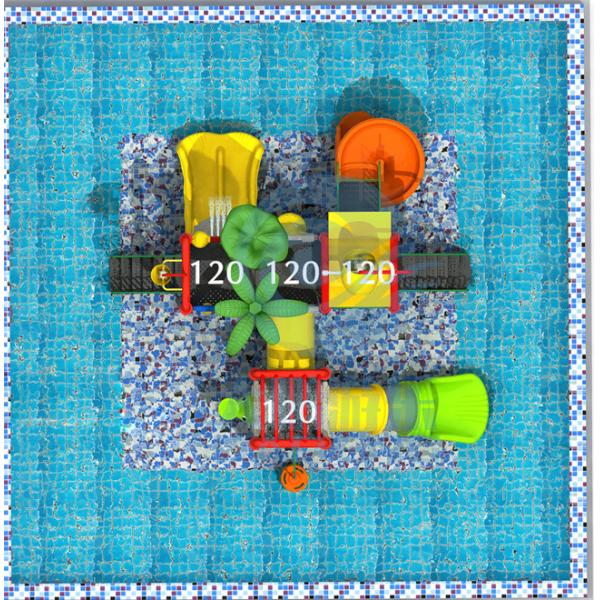 Оборудование реки детей стеклоткани скольжения дома воды парка Aqua ленивое