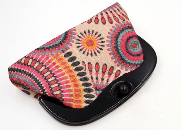 Classic Satin Pleated Hand Clutch Purse , Flower Pattern Glitter Clutch Bag
