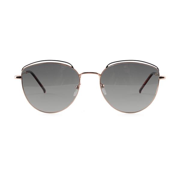 Máscaras de Cat Eye Stainless Polarized Sun dos óculos de sol do quadro do metal das mulheres