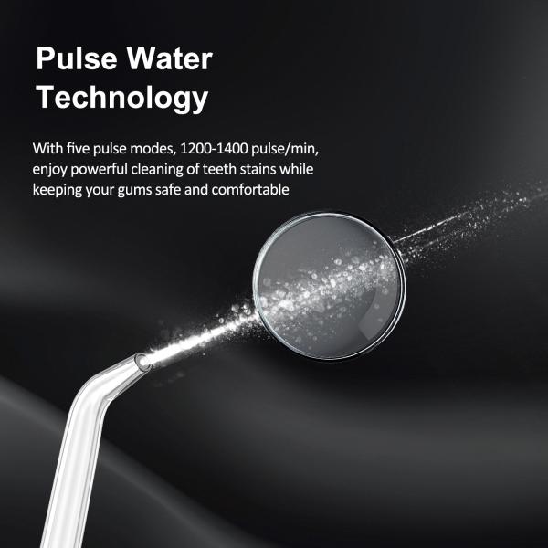Portable Water Flosser Rechargeable Travel Irrigator Water Tank Irrigator Portable Oral Cleaning 5 Mode Dental Flosser