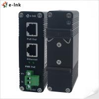 DIN Rail Industrial 802.3at 30W Gigabit PoE Injector Adapter 12~48V DC Power Booster factory price