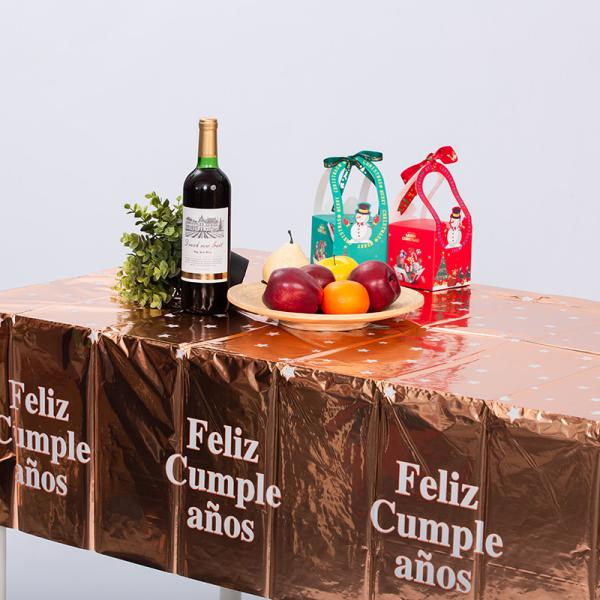 CPP Rectangle Disposable Party Tablecloth 2.4m Disposable Plastic Table Covers