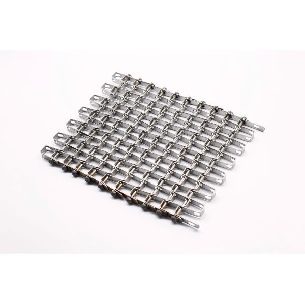 Large Aperture Open Industrial Metal Mesh Conveyor Belt Solid Carbon Steel Material