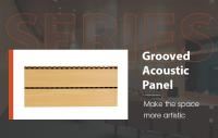 Panneaux acoustiques en bois à rainures Salle de conférence intérieure Panneaux muraux en bois Absorption du son