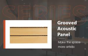 Grooved Wooden Acoustic Panels Interior Conference Hall Wood Wall Paneling Sound