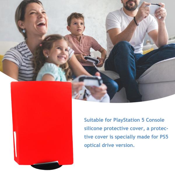 Non-slip Playstation5 Game Machine Dust Shell Waterproof Protective Silicone Cover Host Ps5 Controller Panel Skin Case Game Accessories