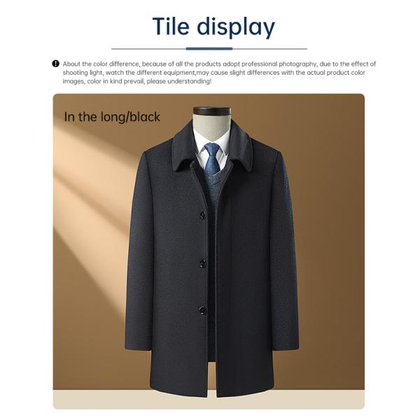 Зимняя мода LCBZ Мужское платье с капюшоном с кашемирной подкладкой и рукавами из руна