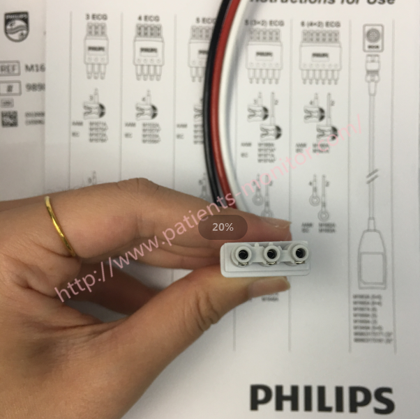 Руководство M1673A 989803145111 philip ECG установило кнопку AAMI ICU 3 Leadset