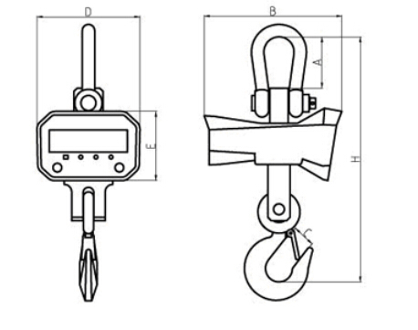 1 Year Warranty Hanging Crane Scale , Digital Hanging Weight Scale For Hoist Crane Scale