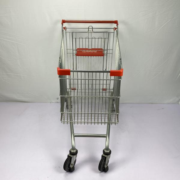 European Type 210L Large Shopping Cart Warehouse Q195 Steel Shopping Trolley Elevators Available