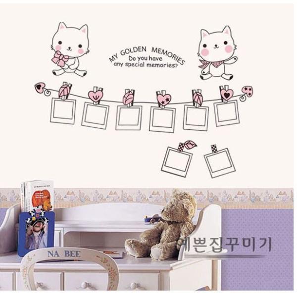 Cartoon Cat Removable Wall Stickers Uv Resistant 60x90cm