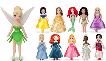 12 inch Disney Princess Dolls Cartoon Stuffed Toys for Kids , Children