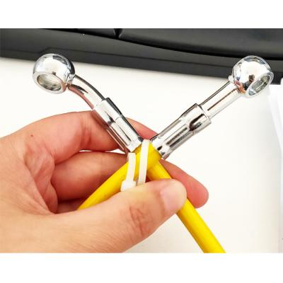 Banjos de mangueira de freio cromada M10*1 para uso em motocicleta