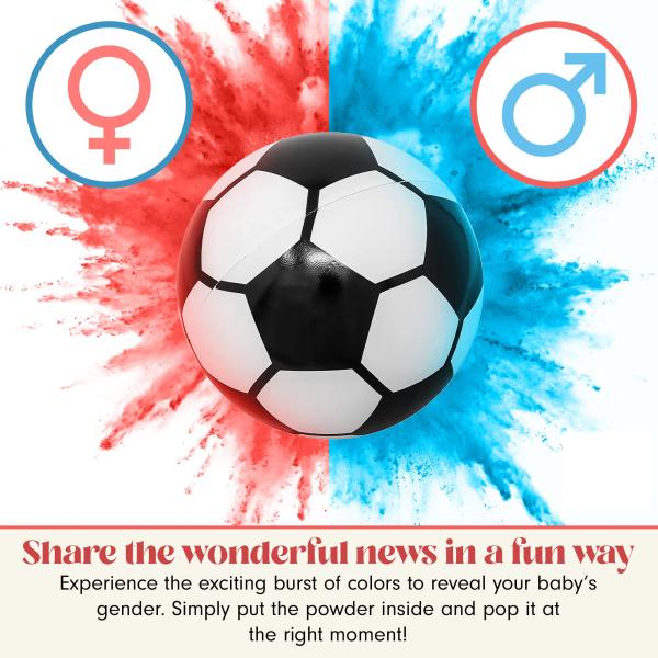 Gender Reveal Props Confetti Powder Filler 14*14*14cm Football for Baby Celebrations