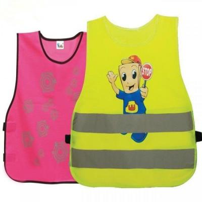 XS-L Kids High Visibility Vest Elastic Bands On Two Sides EN1150 Compliant