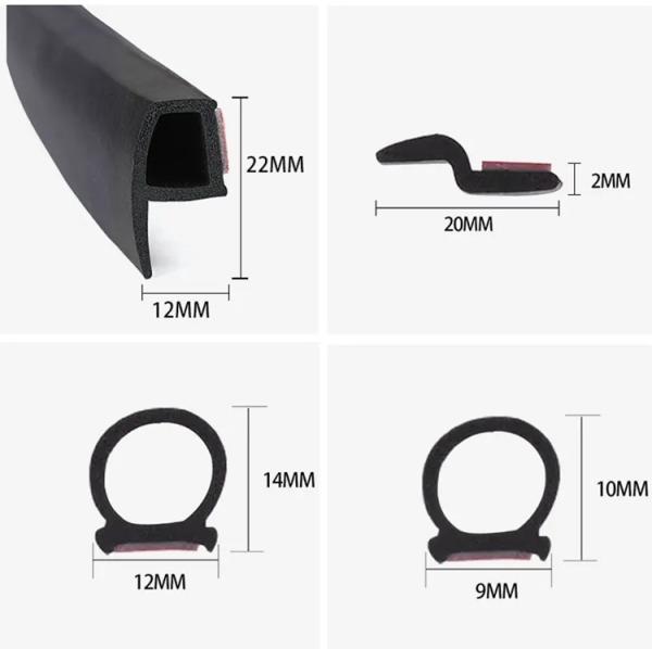 Self-Adhesive EPDM Rubber Seal Strip for Doors and Windows Custom Cutting & Moulding Processing Services