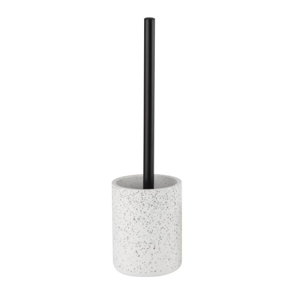 Серое аксессуары ванной комнаты Terrazzo круглый набор для уборки ванной комнаты с черными частями